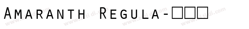 Amaranth Regula字体转换